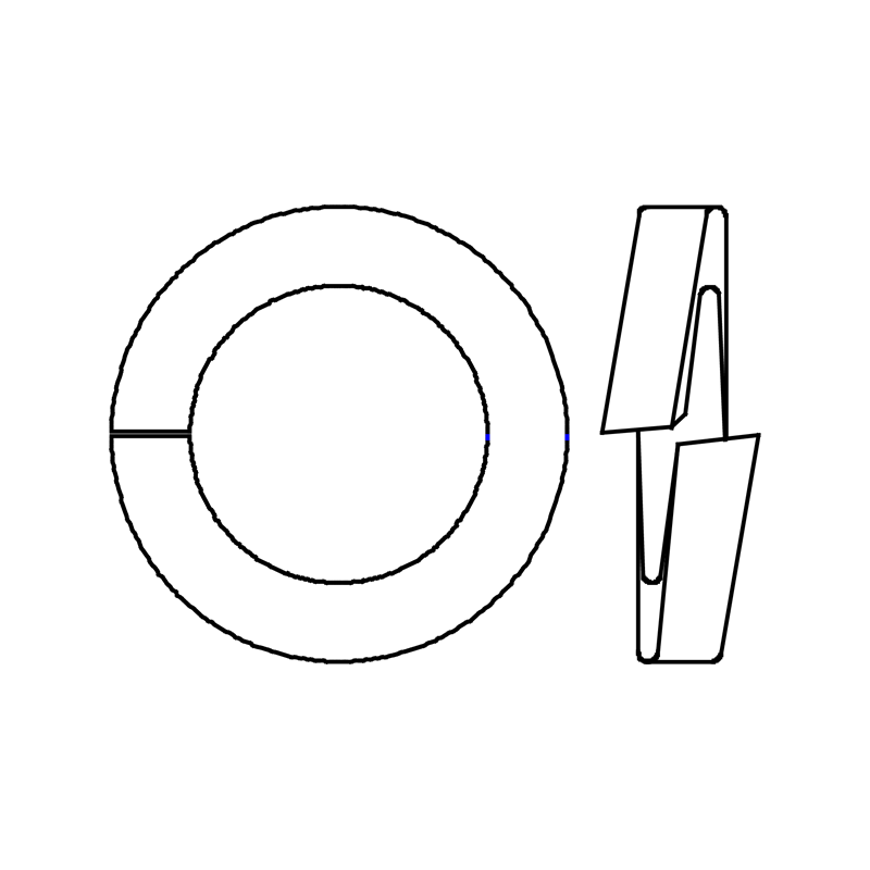 Veerring Din 7980 M 16 Zn   (100st)