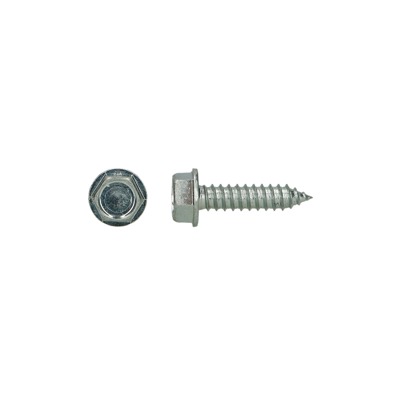 Zeskant plaatschroef Din 6928C * 3,50x9,5 Zn met aangeperste vlakke sluitring Europese norm EN-ISO 7053C (250st)