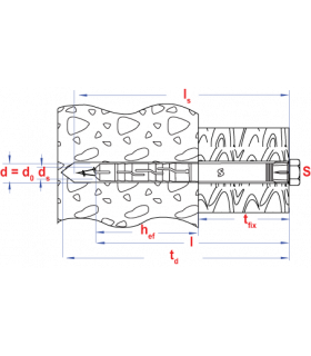 Raamplug met zeskantschroef * 10,00x100 Zn geharde... 2