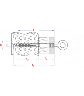 Zware schroefoog gelast * 12,00x500 Zn diameter oog :... 2