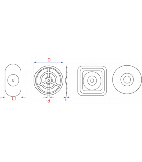 Universele isolatieclip rood 65/75 Polypropyleen voor... 2