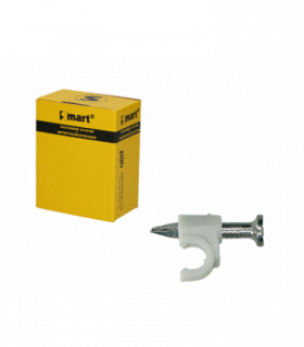 Grijze nylon kabelclips 8 mm 5,00   (100 st )