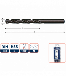 ROTEC HSS-R Spiraalboor DIN 338N gewalst   2,2 mm per 10