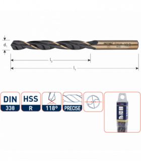 ROTEC HSS Spiraalboor DIN 338N Precise 17,0 mm per 2