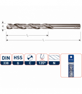 ROTEC HSS-G Spiraalb. DIN 338 splitpoint  3,3 mm/2st in...