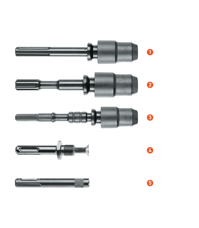 Adapter SDS-Max naar SDS+ per 0