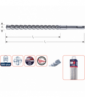 Hamerboor SDS+ 4-snijder  6,0x100/160 mm (box10) per 0