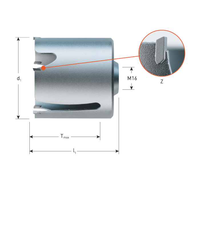 HM-Multifunctionele gatzaag UNIcut  25,0 mm per 0