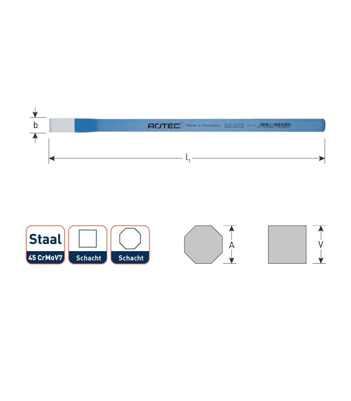 Elektriciensbeitel   8x200 mm per 1