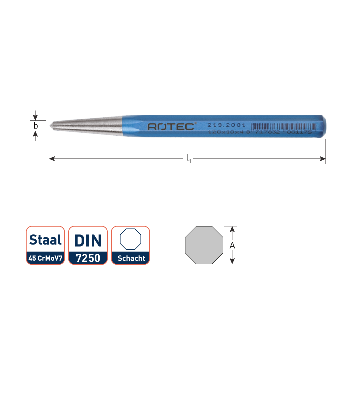 Centerpons DIN 7250  4x120 mm per 1