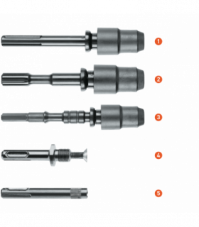 Adapter SDS+ 1/4 insert bit voor boorkop per 0 2