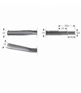 6-kant Gutsbeitel   22x250 mm 6-kant19,0 /16,5x35 per 1 2