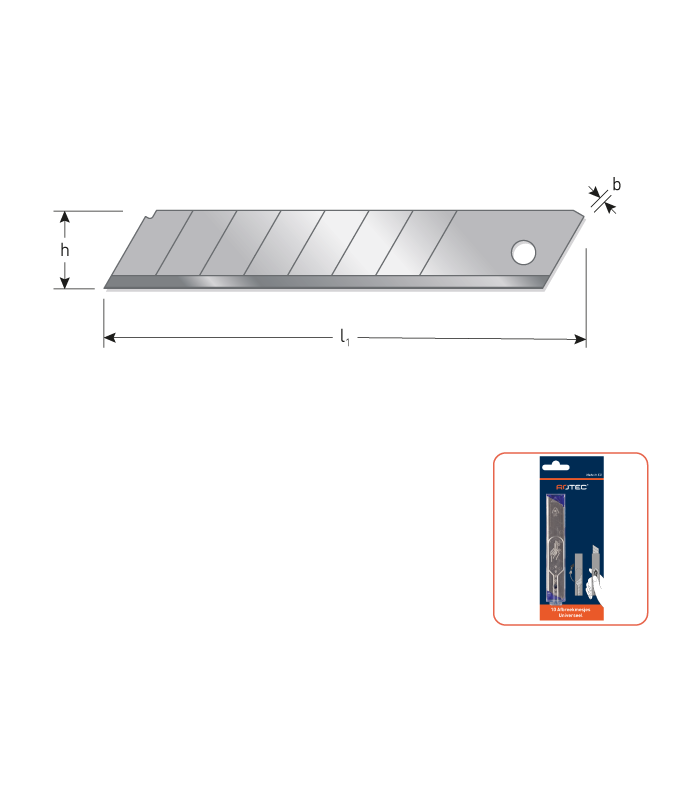 ROTEC Reserve-messen AFBREEK 18,0x0,50 mm - V.E.-100 st per 1