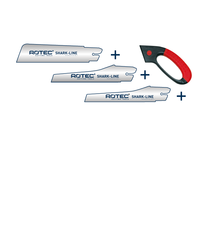 ROTEC 4 delige handzaag Shark-Line Set SL1-SL3-SL4 per 1