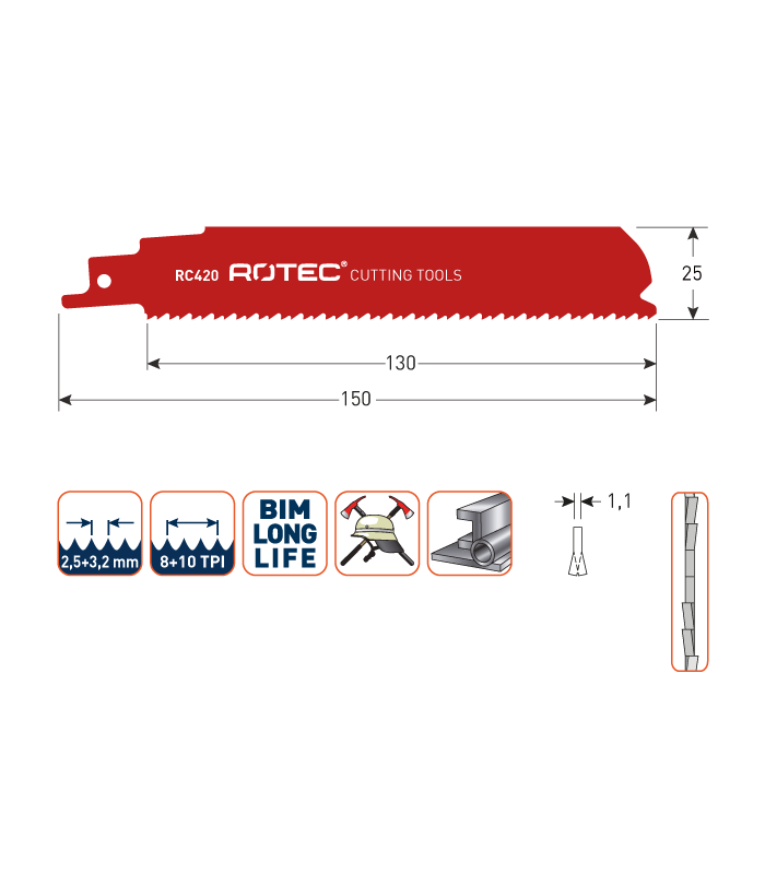 ROTEC Reciprozagen RC420 / 926CHF (VPE 5 stuks) per 1