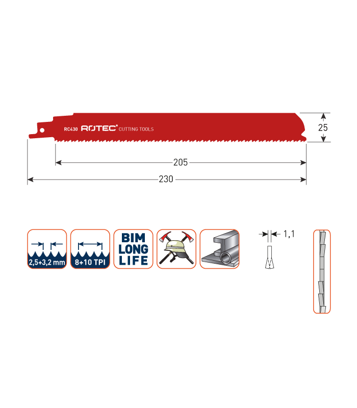 ROTEC Reciprozagen RC430 / 1126CHF (VPE 5 stuks) per 1