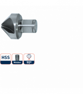 HSS-E Verzinkfrees, 90°, weldon 19mm, ø30mm per 0