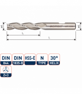 ROTEC HSS-E Universeelfrees, ongecoat, ø12...