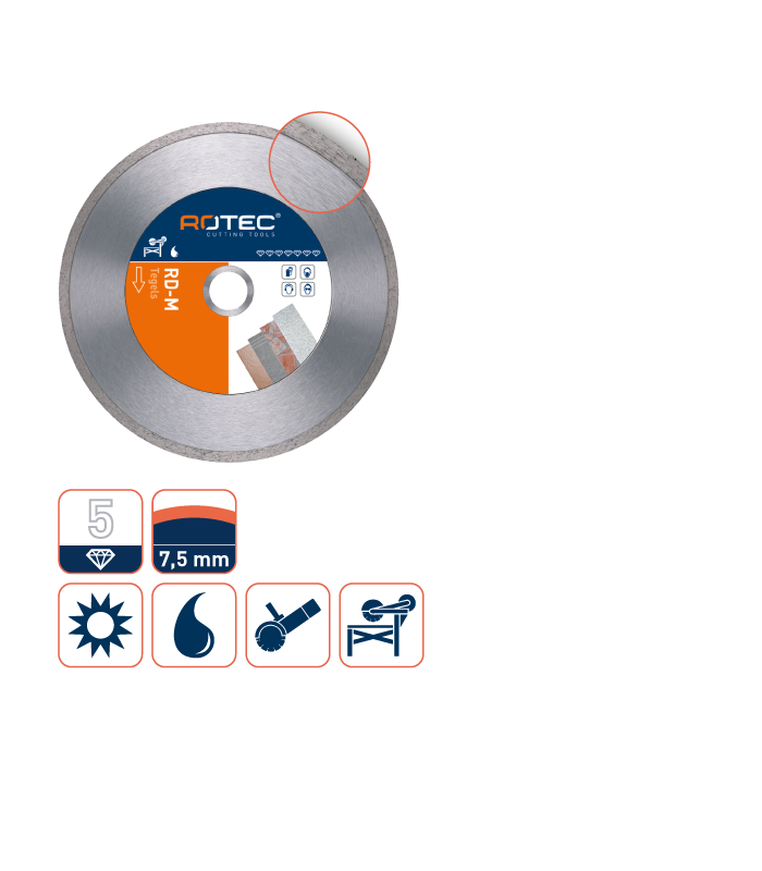 ROTEC Diamantzaag Tegel /RD-M 300/30,0 per 0