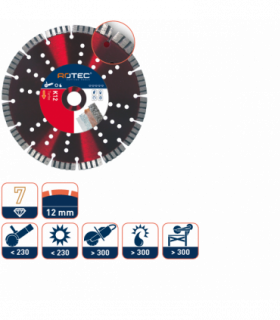 ROTEC Diamantzaag K12 350/20,0 per 0