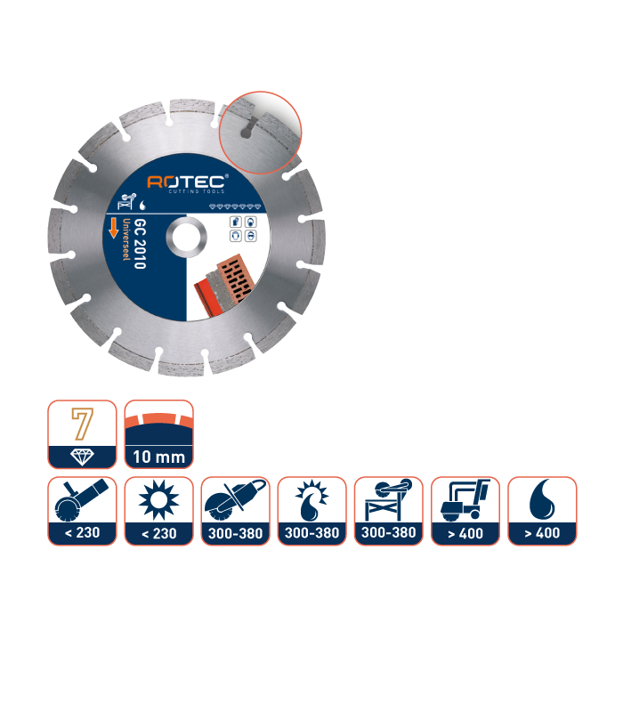 ROTEC Diamantzaag GC2010 115/22,23 per 0