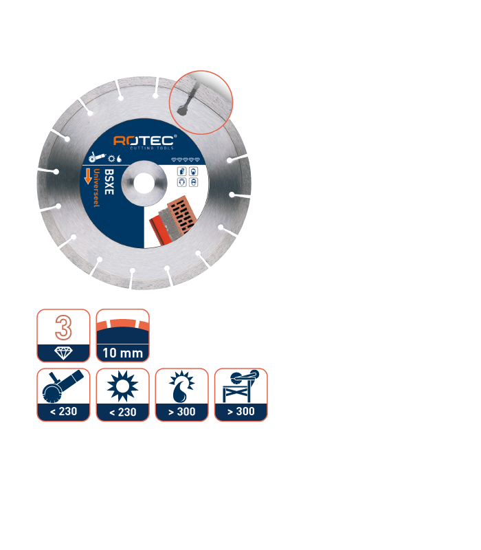 ROTEC Diamantzaag BSXE 125/22,23 per 0