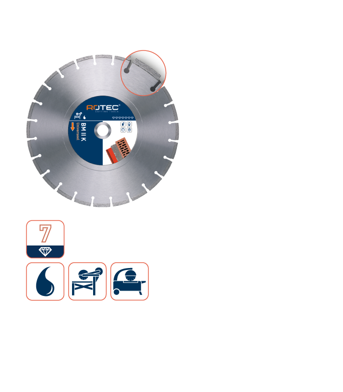 ROTEC Diamantzaag BM II K 450/25,4 per 0