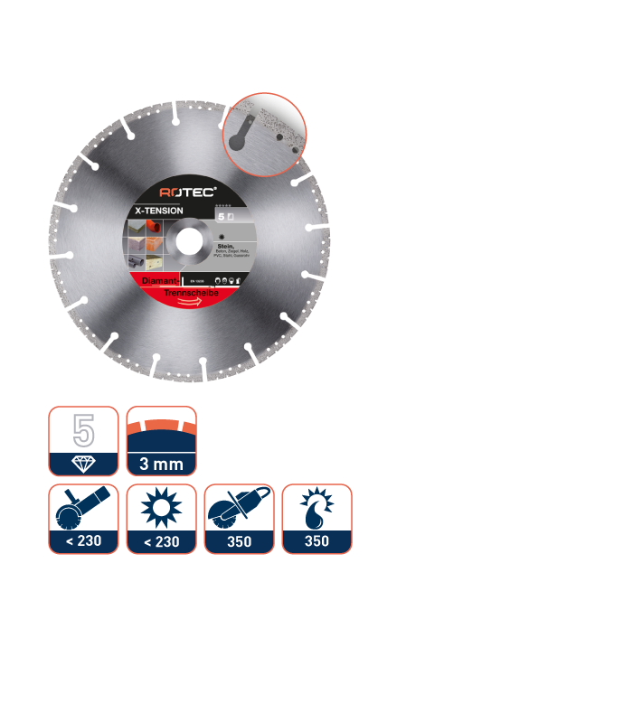 ROTEC Diamantschijf X-Tension 350/20,0 per 1