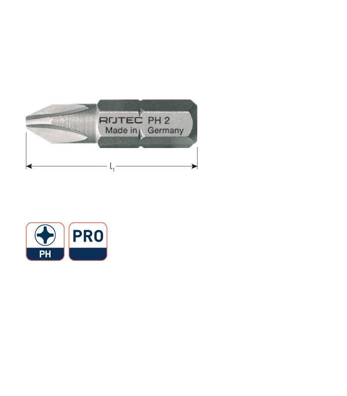 PRO Insertbit PH 0 L-25mm C 6,3 BASIC per 1