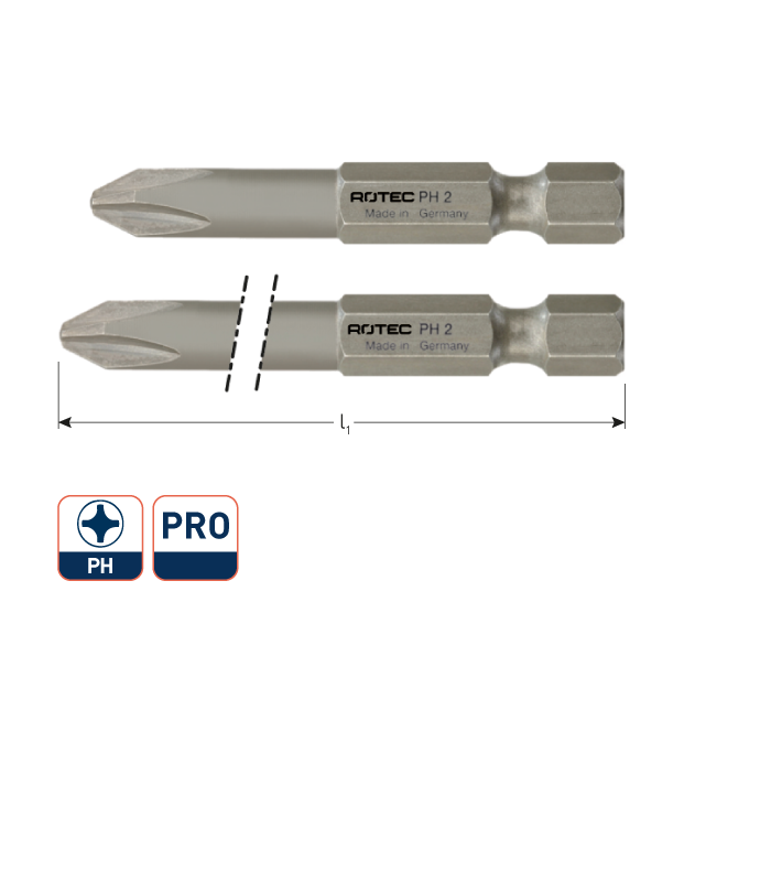 PRO Krachtbit PH 1 L-50mm E 6,3 BASIC per 1