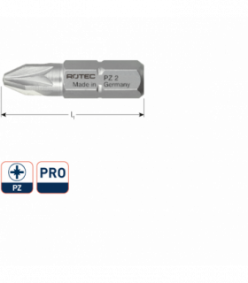 PRO Insertbit PZ 2 L-25mm C 6,3 BASIC per 1