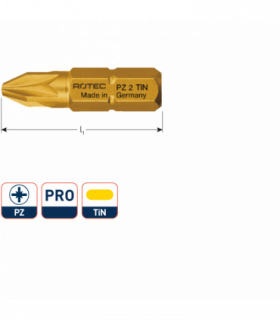 PRO Insertbit PZ 2 L-25mm C 6,3 TIN per 1