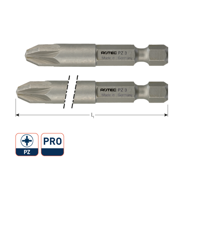 PRO Krachtbit PZ 2 L-70mm E 6,3 BASIC per 1