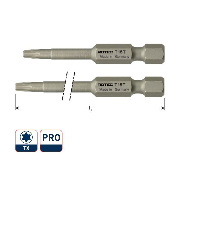 PRO Krachtbit T 15 L-89mm E 6,3 BASIC per 1