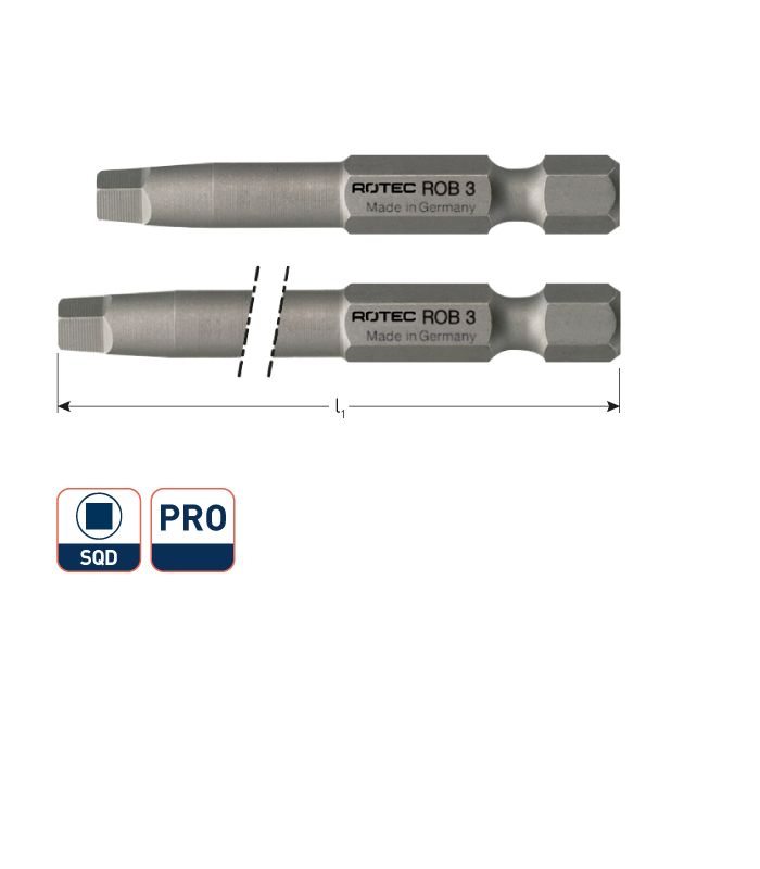 PRO Krachtbit SQD 1 L-50mm E 6,3 BASIC per 1