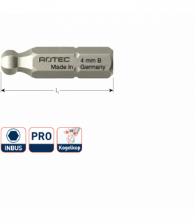 PRO Insertbit inbus SW3,0 L-25mm C 6,3 Kogelkop BASIC per 1