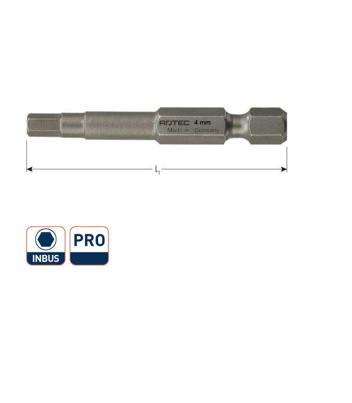 PRO Insertbit inbus SW2,5 L-50mm E 6,3 BASIC per 1