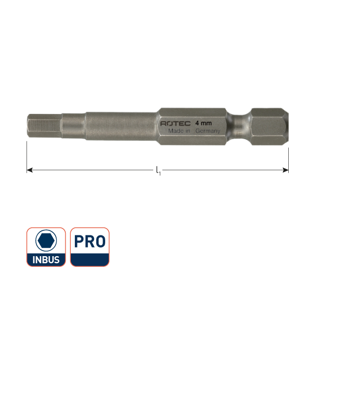 PRO Insertbit inbus SW8,0 L-50mm E 6,3 BASIC per 1