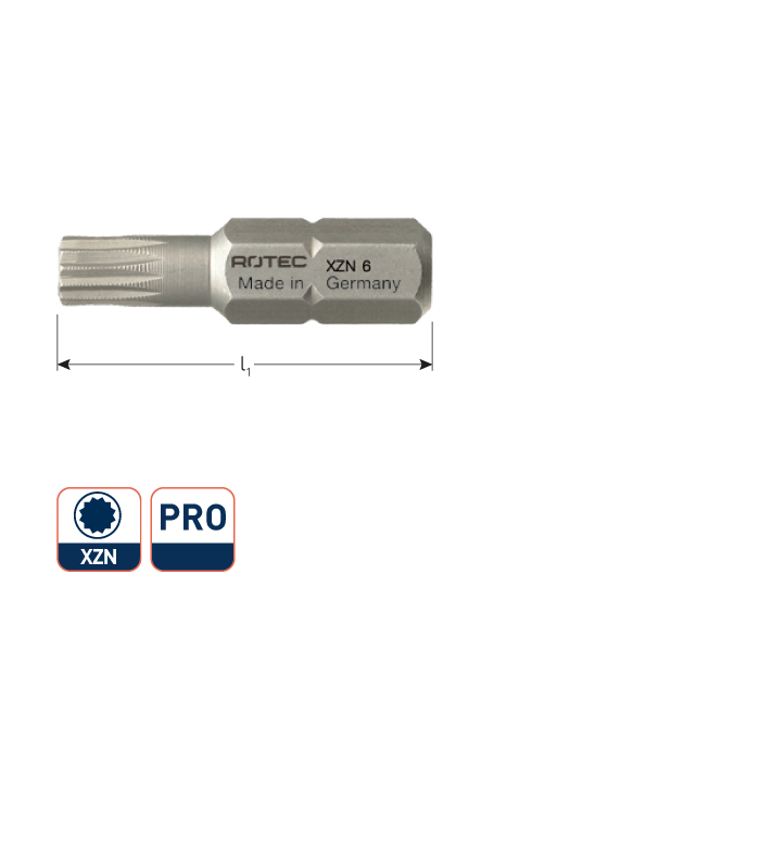 PRO Insertbit XZN M 4  L- 25mm C 6,3 BASIC per 1