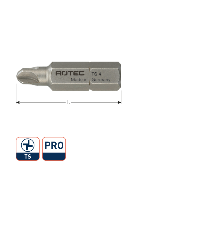 PRO Insertbit TS1 L- 25mm C 6,3 BASIC per 1