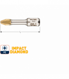 IMPACT insertbit PZ 1 L-30mm C 6,3  DIAMOND per 1