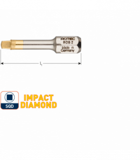 IMPACT insertbit SQD 2 L-30mm C 6,3  DIAMOND per 1