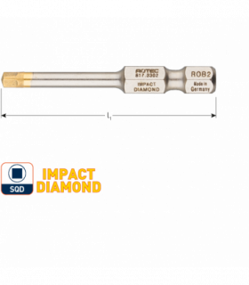 IMPACT insertbit SQD 1 L-50mm E 6,3  DIAMOND per 1