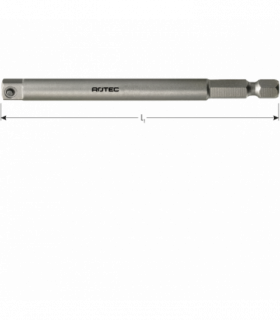 Adapter E 6,3 x 100mm x 1/4-4-kt. met stift per 1