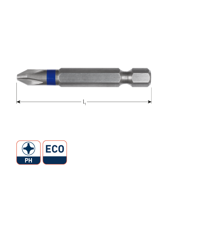 1/4 insertbit 2 PH2 L- 50 mm VPE 10 stuks per 1