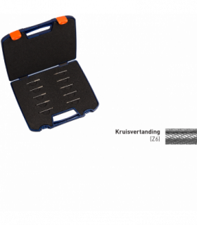 10-dlg. set m Mini stiftfrezen ø3,- mm
 1x model...