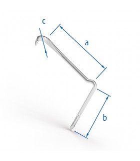 FOS 409  Spijkerpanhaak INOX RVS A2 65x48 rond prijs per 100