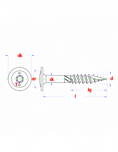 Flenskophoutschroef * 10x160 Zn (T40) deeldraad...