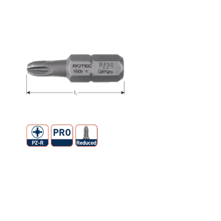 PRO Bit PZ 25mm (Pozi)  gereduceerd