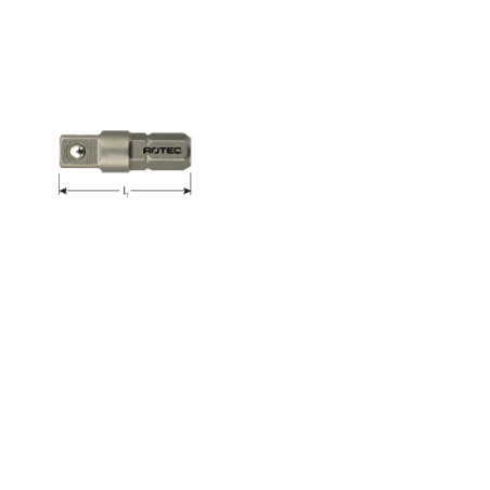 Adapter 1/4"-C6.3 - 1/4" 4-knt. met kogel